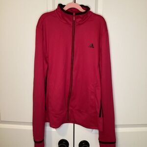 Ladies Adidas Full zip warm up jacket‎ pink Large